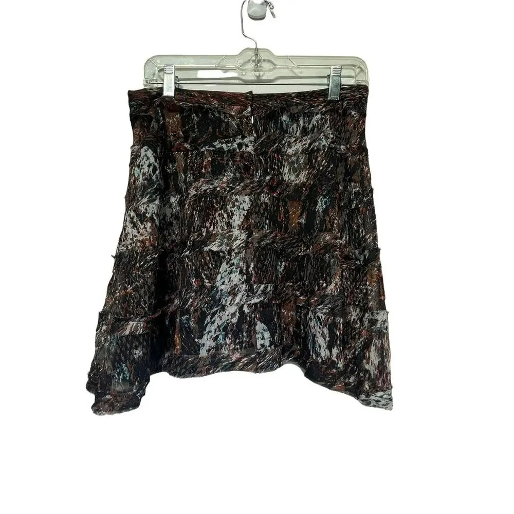pjk patterson j. kincaid silk tiered mini skirt Size S
